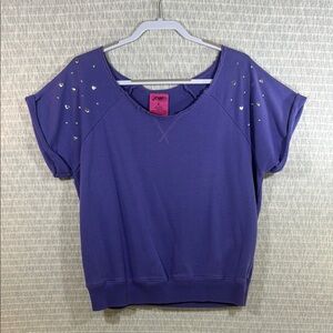 Jenni Purple Studded Sweatshirt